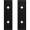 Ekena Millwork Premium Barn Door Hollow Core Plates (set of 2), Matte Black GB6001HCPMB - alternate 1